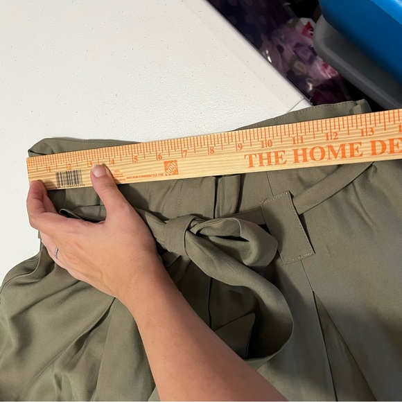 J.O.A. Venture Casual Olive Green Paper Bag Waist Pants Large L1 - Picture 9 of 9